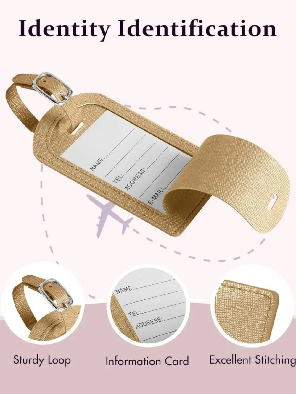 Personalized Leather Passport Holder & Luggage Tag Set | Travel Essentials
